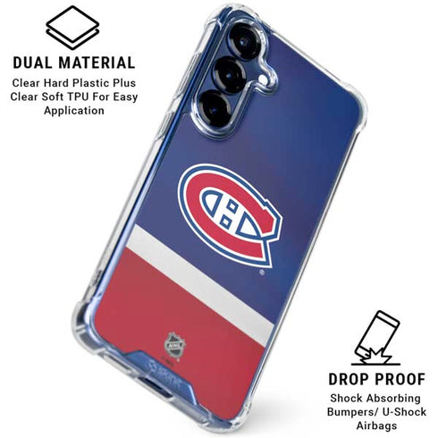 NHL Montreal Canadiens Jersey Galaxy S25 Plus Clear Case