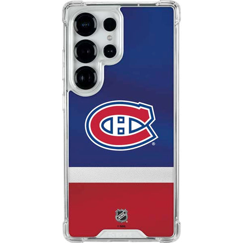 NHL Montreal Canadiens Jersey Galaxy S25 Ultra Clear Case