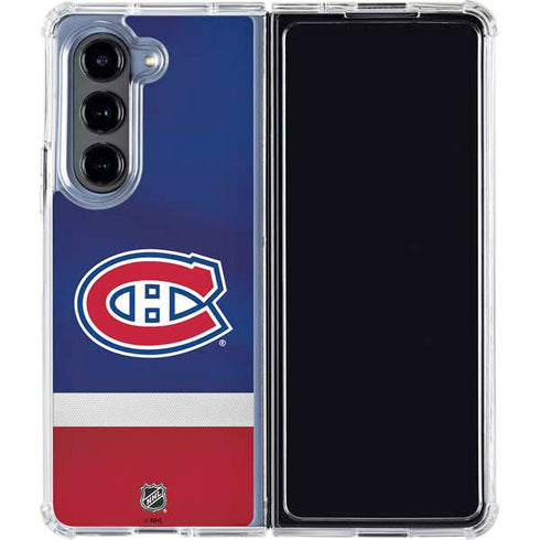 NHL Montreal Canadiens Jersey Galaxy Z Fold5 5G Clear Case