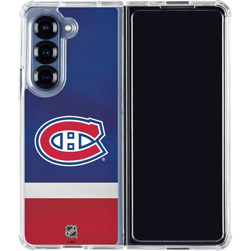 NHL Montreal Canadiens Jersey Galaxy Z Fold6 Clear Case