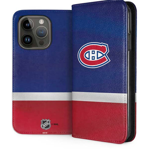 NHL Montreal Canadiens Jersey iPhone 15 Pro Folio Case