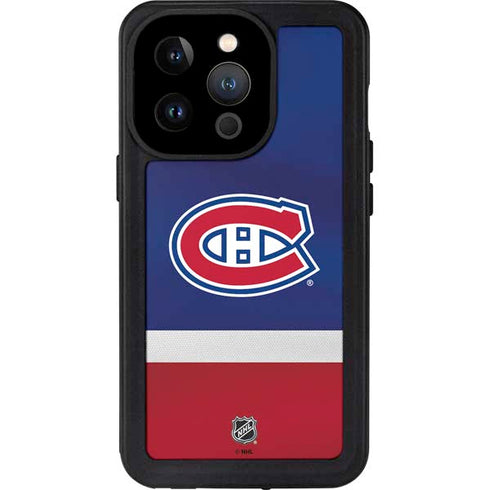 NHL Montreal Canadiens Jersey iPhone 15 Pro Waterproof Case