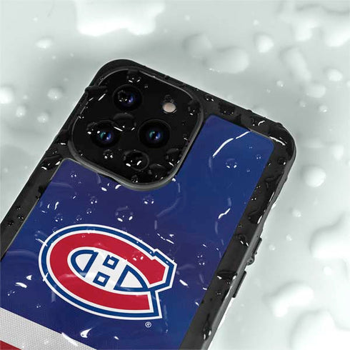 NHL Montreal Canadiens Jersey iPhone 15 Pro Waterproof Case