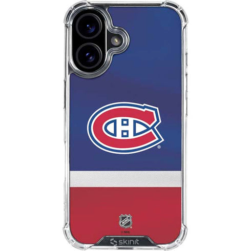NHL Montreal Canadiens Jersey iPhone 16 Clear Case