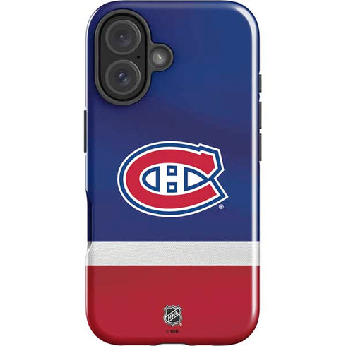 NHL Montreal Canadiens Jersey iPhone 16 Plus Impact Case