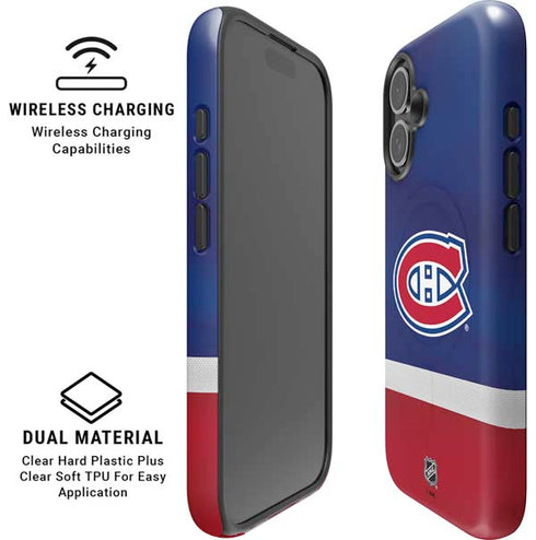 NHL Montreal Canadiens Jersey iPhone 16 Plus Magsafe Impact Case