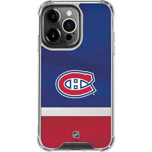 NHL Montreal Canadiens Jersey iPhone 16 Pro Clear Case