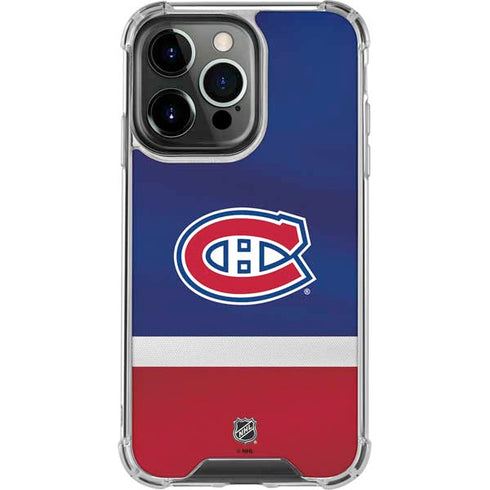 NHL Montreal Canadiens Jersey iPhone 16 Pro Max Clear Case