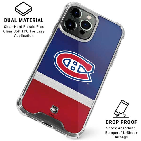 NHL Montreal Canadiens Jersey iPhone 16 Pro Max Clear Case