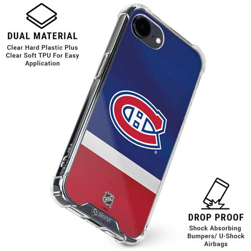 NHL Montreal Canadiens Jersey iPhone 16e Clear Case