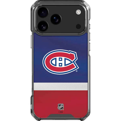 NHL Montreal Canadiens Jersey iPhone 17 Pro Max Clear Case