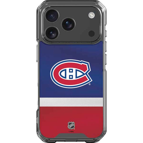 NHL Montreal Canadiens Jersey iPhone 18 Pro Clear Case