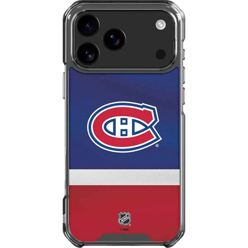 NHL Montreal Canadiens Jersey iPhone 18 Pro Max Clear Case