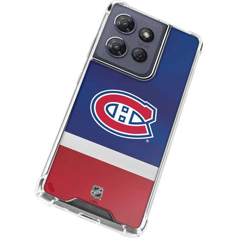 NHL Montreal Canadiens Jersey Moto G 5G (2025) Clear Case