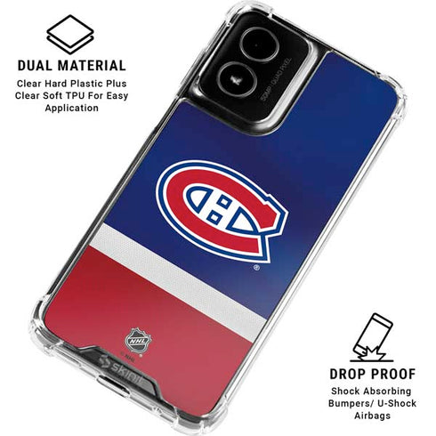 NHL Montreal Canadiens Jersey Moto G Power 5G (2024) Clear Case
