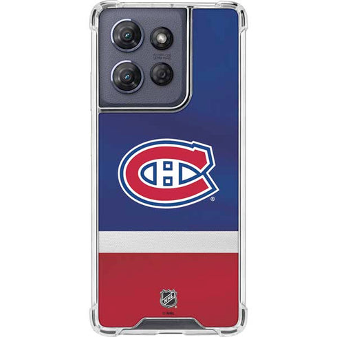 NHL Montreal Canadiens Jersey Moto G Stylus 5G (2025) Clear Case