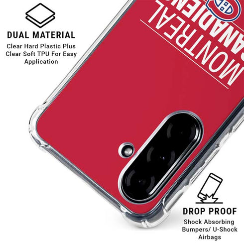 NHL Montreal Canadiens Lineup Galaxy A36 5G Clear Case