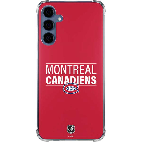 NHL Montreal Canadiens Lineup Galaxy A55 5G Clear Case