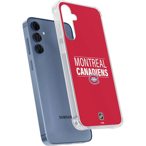 NHL Montreal Canadiens Lineup Galaxy A55 5G Clear Case