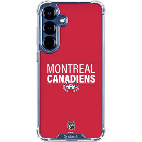 NHL Montreal Canadiens Lineup Galaxy S25 Clear Case