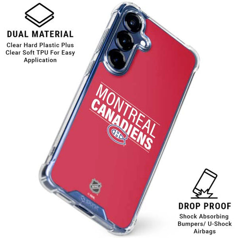 NHL Montreal Canadiens Lineup Galaxy S25 Clear Case
