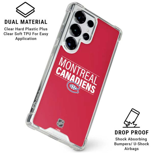 NHL Montreal Canadiens Lineup Galaxy S25 Ultra Clear Case
