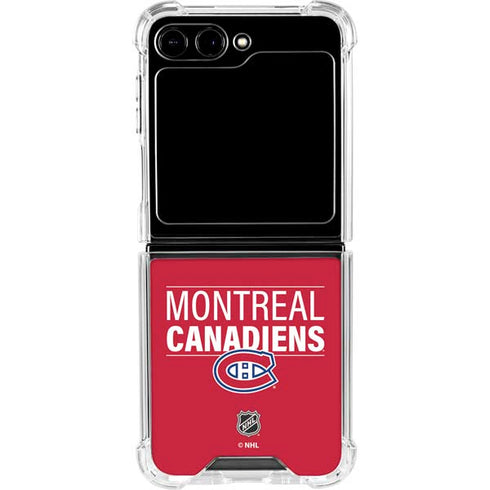NHL Montreal Canadiens Lineup Galaxy Z Flip6 Clear Case