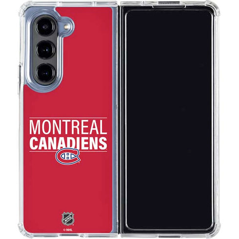 NHL Montreal Canadiens Lineup Galaxy Z Fold5 5G Clear Case