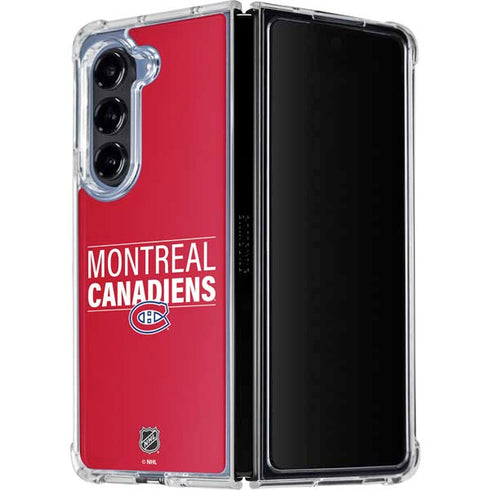 NHL Montreal Canadiens Lineup Galaxy Z Fold5 5G Clear Case