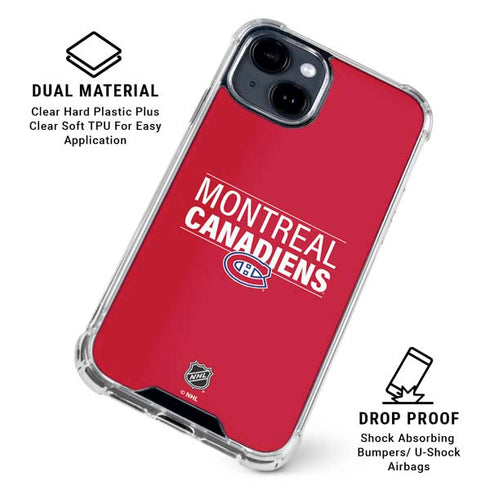 NHL Montreal Canadiens Lineup iPhone 15 Clear Case
