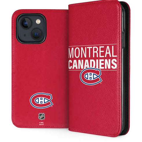 NHL Montreal Canadiens Lineup iPhone 15 Folio Case