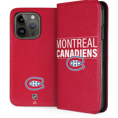 NHL Montreal Canadiens Lineup iPhone 15 Pro Folio Case