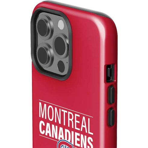 NHL Montreal Canadiens Lineup iPhone 15 Pro Impact Case