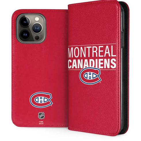NHL Montreal Canadiens Lineup iPhone 15 Pro Max Folio Case