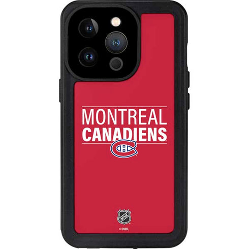 NHL Montreal Canadiens Lineup iPhone 15 Pro Waterproof Case