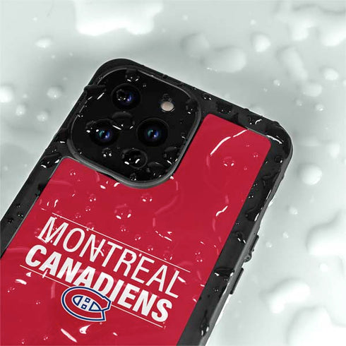 NHL Montreal Canadiens Lineup iPhone 15 Pro Waterproof Case