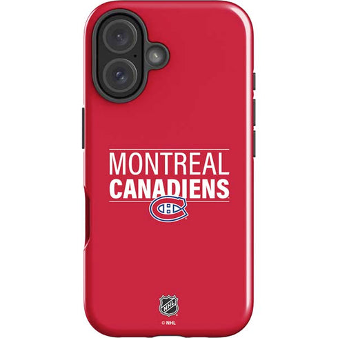 NHL Montreal Canadiens Lineup iPhone 16 Impact Case