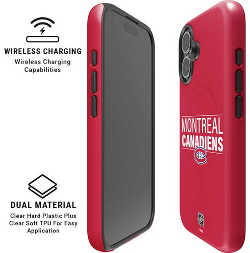 NHL Montreal Canadiens Lineup iPhone 16 Magsafe Impact Case