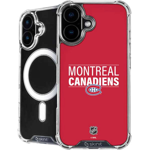 NHL Montreal Canadiens Lineup iPhone 16 Plus MagSafe Case