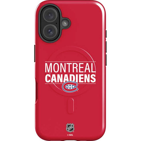 NHL Montreal Canadiens Lineup iPhone 16 Plus Magsafe Impact Case