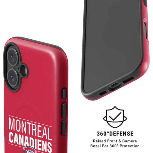 NHL Montreal Canadiens Lineup iPhone 16 Plus Magsafe Impact Case