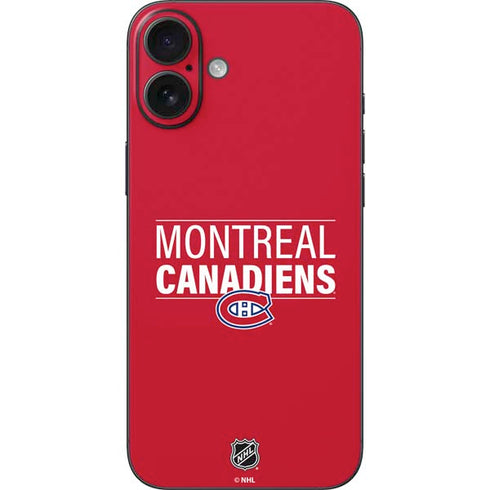 NHL Montreal Canadiens Lineup iPhone 16 Plus Skin