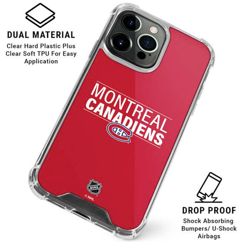 NHL Montreal Canadiens Lineup iPhone 16 Pro Clear Case