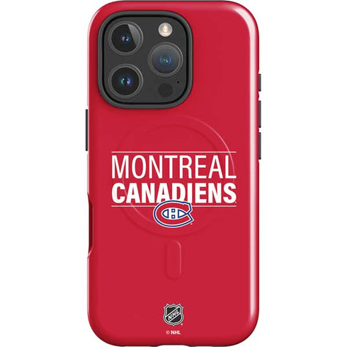 NHL Montreal Canadiens Lineup iPhone 16 Pro Magsafe Impact Case