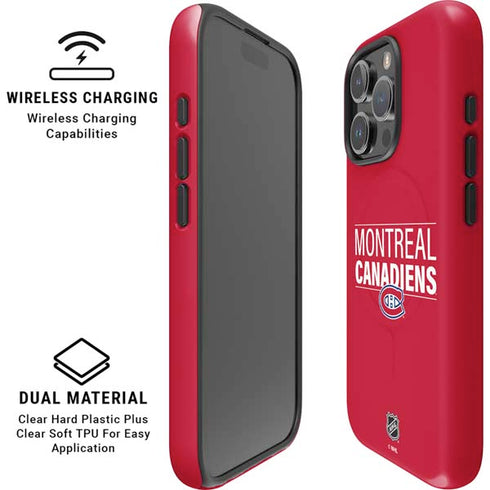 NHL Montreal Canadiens Lineup iPhone 16 Pro Magsafe Impact Case