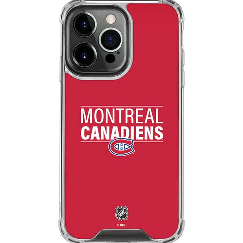 NHL Montreal Canadiens Lineup iPhone 16 Pro Max Clear Case