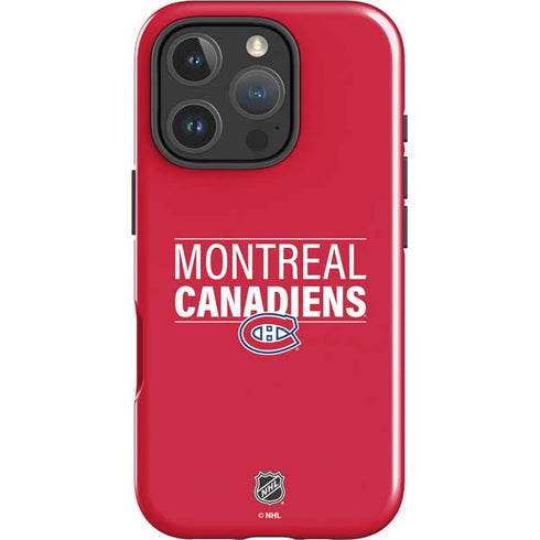 NHL Montreal Canadiens Lineup iPhone 16 Pro Max Impact Case