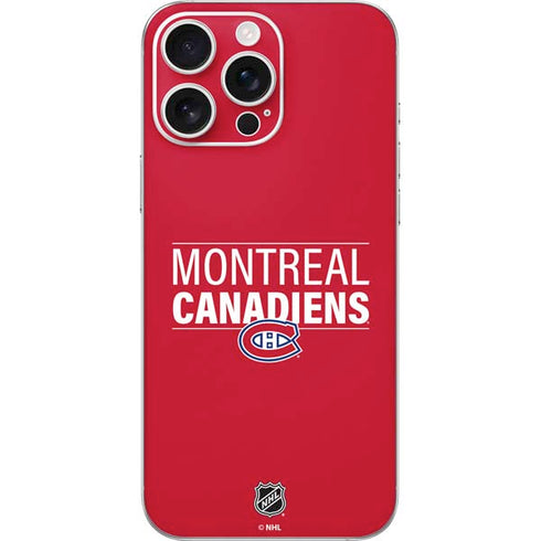 NHL Montreal Canadiens Lineup iPhone 16 Pro Max Skin