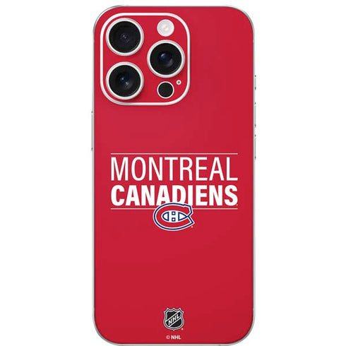 NHL Montreal Canadiens Lineup iPhone 16 Pro Skin