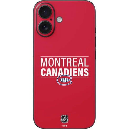 NHL Montreal Canadiens Lineup iPhone 16 Skin